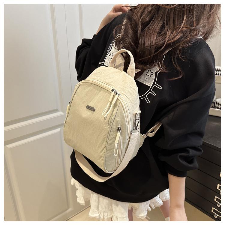 Lightweight Polyester Backpack Large Capacity Commute Travel Bag Multi Carry Style Shoulder Handbag for Women