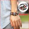 Vintage Personalized Cowhide Bracelet Fashion Beaded Leather Bracelet
