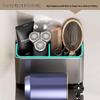 Wall-Mounted Hair Dryer Holder with Storage Shelf