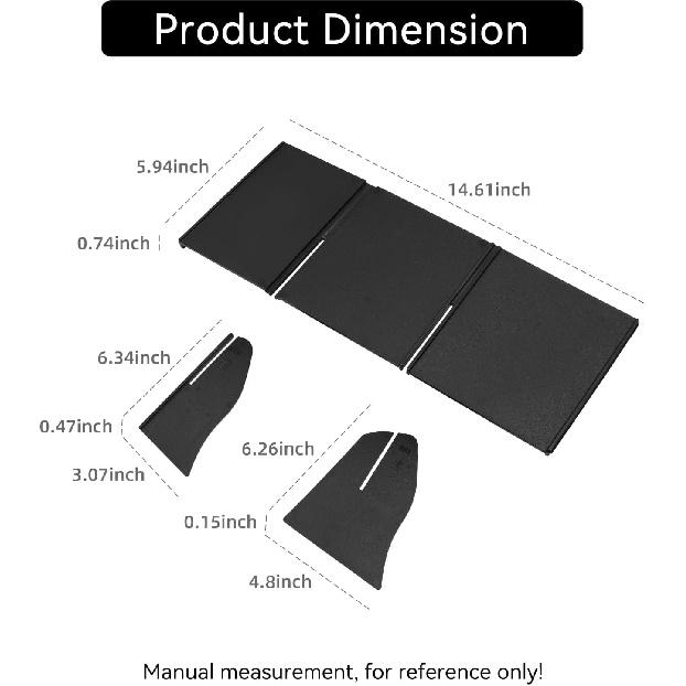 LUCKEASY Glove Box Divider For Hyundai Santa Fe 2026 2025 2024 Organizer Divider For Santa Fe Accessories ABS All-Weather Waterproof Black