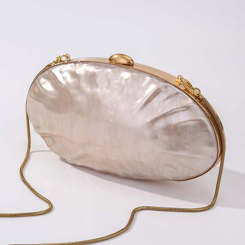 Acrylic Wedding Bag Crossbody Shoulder Unique Shell Shape New Arrival Clutch Evening Fashion Women's Mini Genuine Luxury Handbag