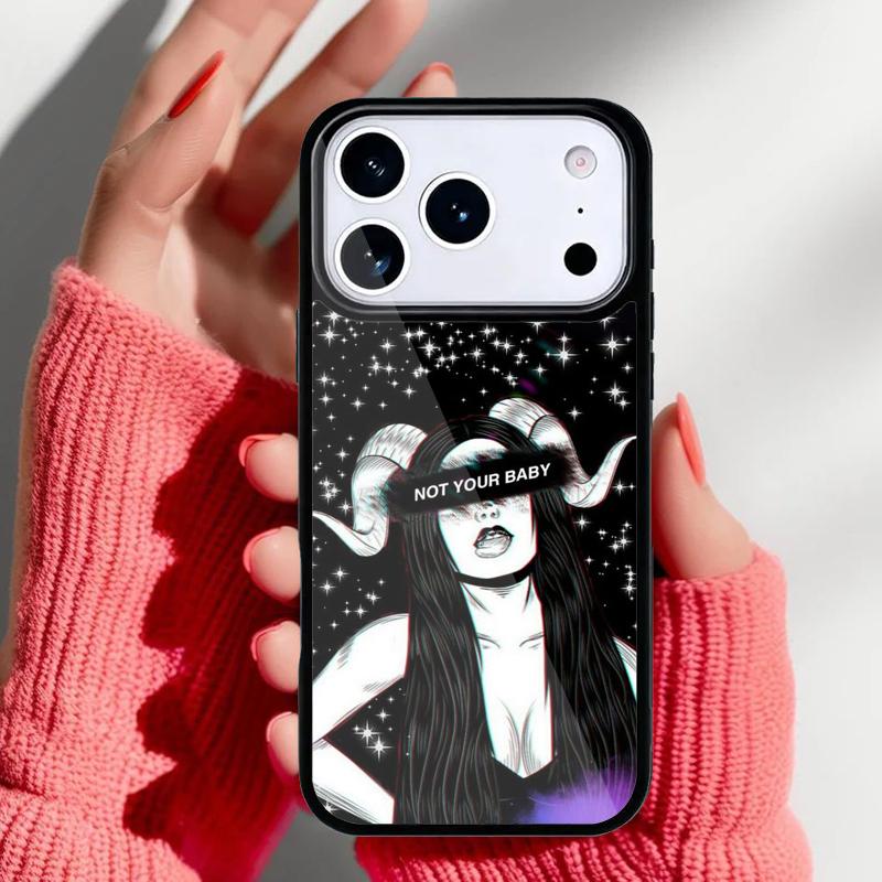Ästhetisches Teufelsmädchen Bad Girl Handyhülle für iPhone 17 16 15 14 13 Pro Max Rückabdeckung für 12 11 Pro Hülle