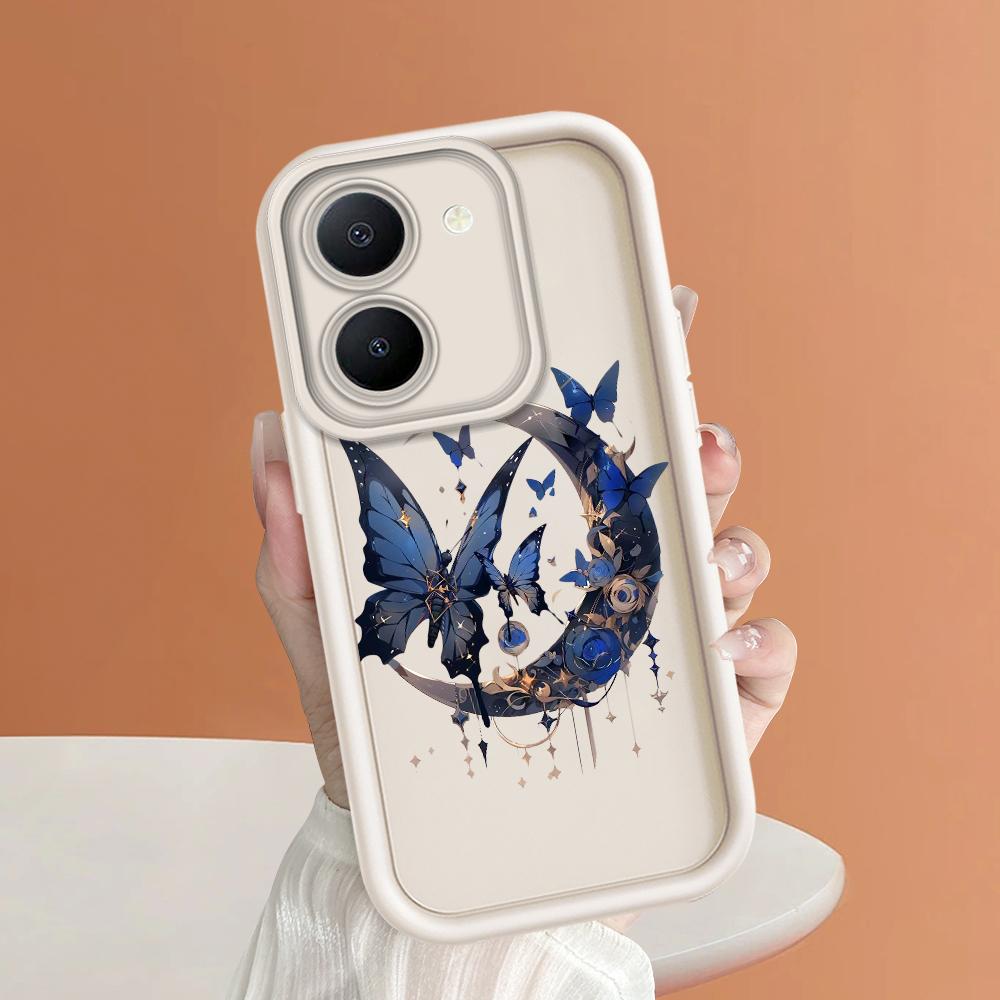 Soft Silicone Square Ladders Cartoon Pattern Full Cover Camera Protection Shockproof Case for iPhone Infinix Tecno Vivo