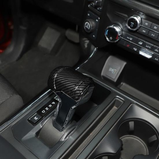 For Ford F150 21+ Center Console Gear Shift Knob Switch COVER Trim Carbon Fiber