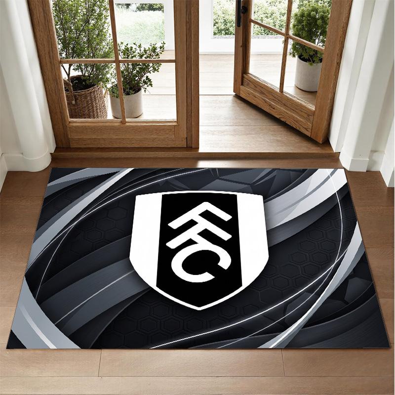 Fulham Voetbal Design Kristalfluweel Tapijt Zacht Decoratief Matje voor Slaapkamer Entree