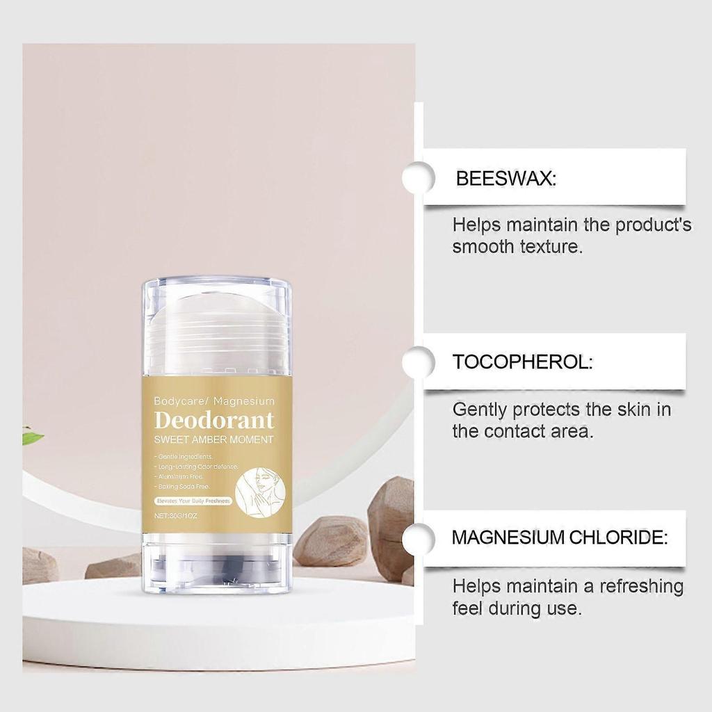 Natural Magnesium Deodorant for Women - Aluminum & Baking Soda Free, for Long-Lasting Odor Protection, Kid & Sensitive Skin Safe