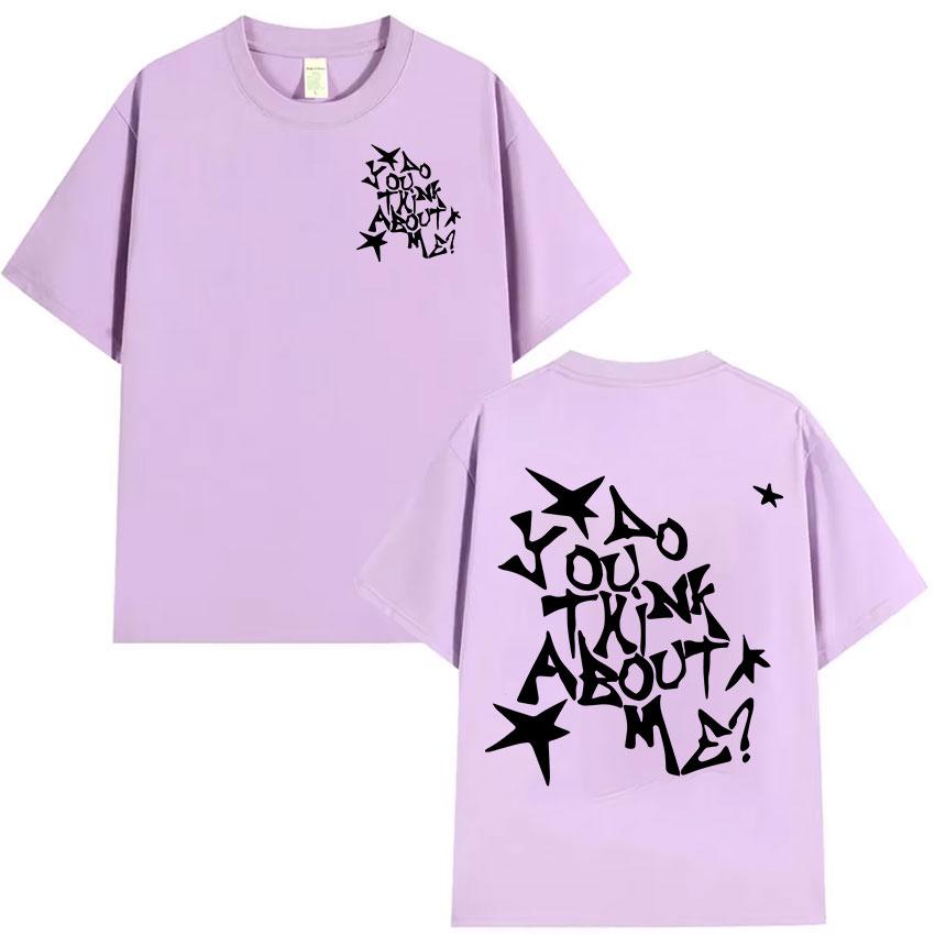 Rapper NSQK AOOU THNK ABOUT ME 2025 New Album Print Tee Shirt Men's Women Retro Fashion Short Sleeve T-shirts Hip Hop Streetwear