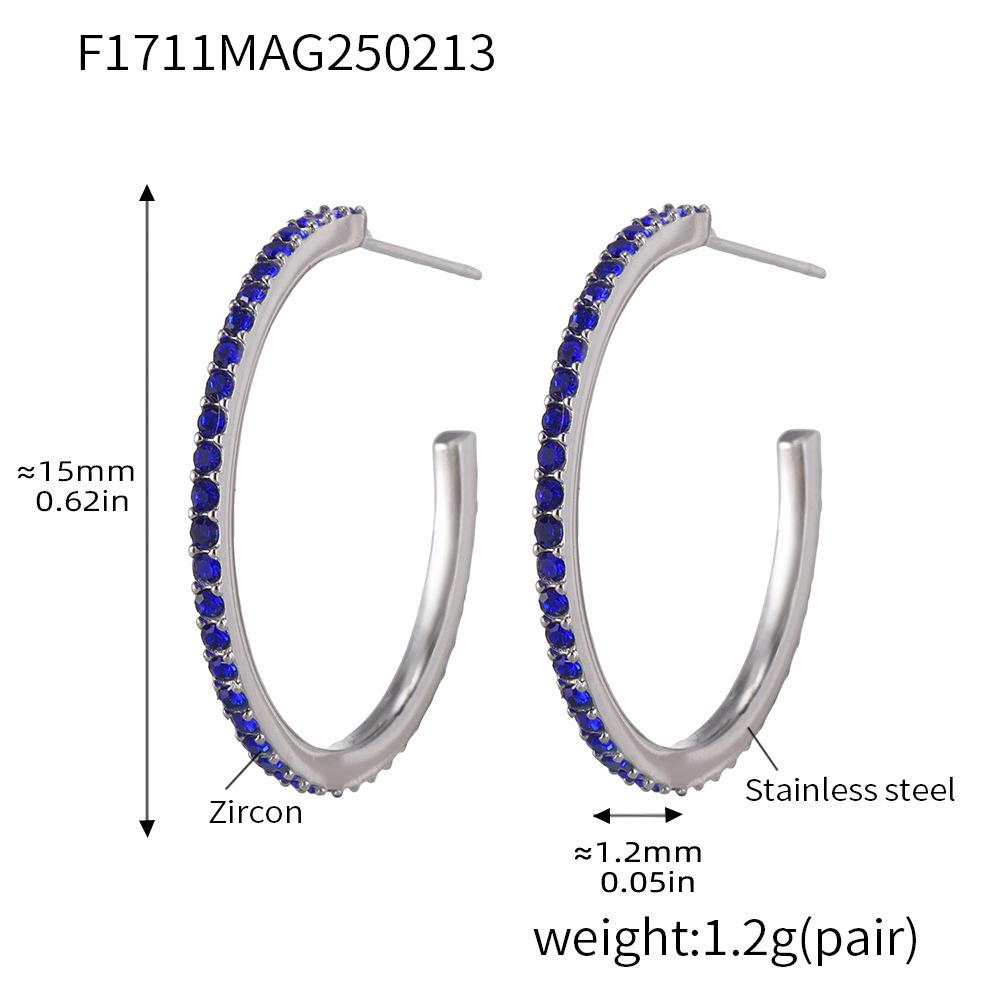 Qiong Yao French INS Style Titanium Zirconia Earrings – Elegant, Light Luxury, Versatile