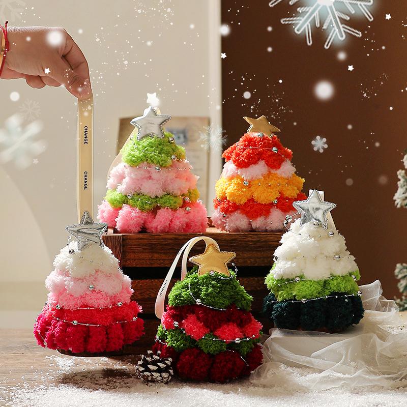 1PC Pendant Atmosphere Handmade Scene Car Hanging Artwork Christmas Tree Ornament Decoration Environment Protection Pipe Cleaner