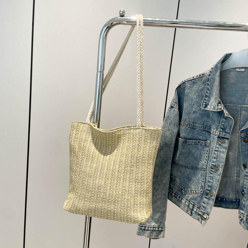 

Модная соломенная сумка сумка для мамы и ребенка 2025 весна и лето новая сумка для отдыха в этом году популярная на плечо портативная сумка-тоут