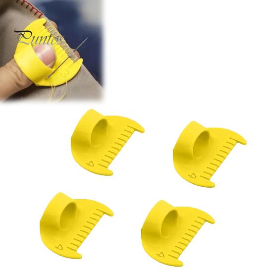 3 Pcs Thumb Sewing Template Hand Sewing Seam Guide Finger Overlock Ruler with Scale Quilting Tool for Equal Stitches DIY Embroidery Leather Crafts