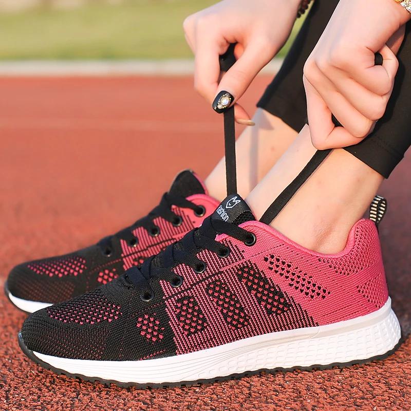 Lightweight Spring Mesh Athletic Running Shoes Women Breathable Soft Fashion Casual Sneakers Ladies Sports Jogging Walking Shoes