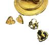 Vintage Niche Retro Heart Design Earrings With 925 Silver Needles Simple Versatile Plated Real Gold Color Preservation