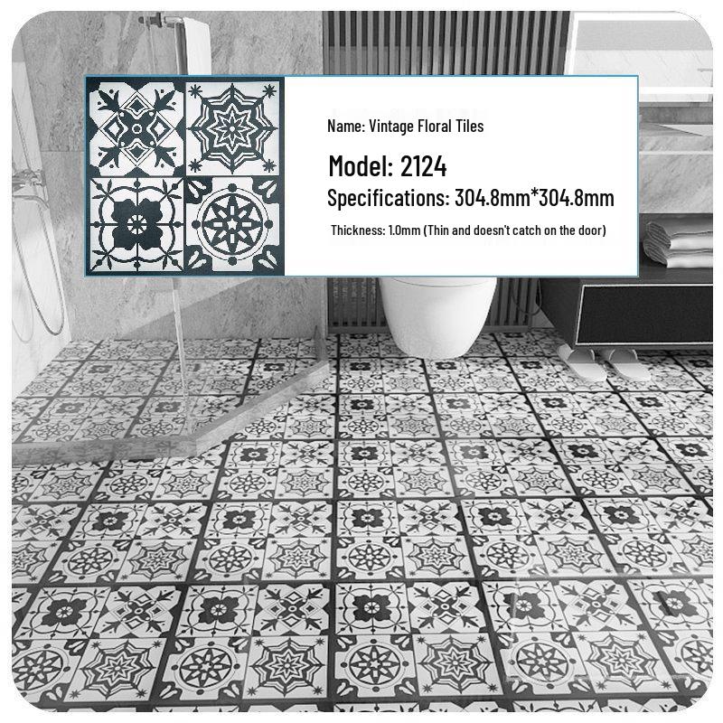 PVC Self-Adhesive Waterproof Stone Plastic Floor Sticker for Bathroom and Kitchen