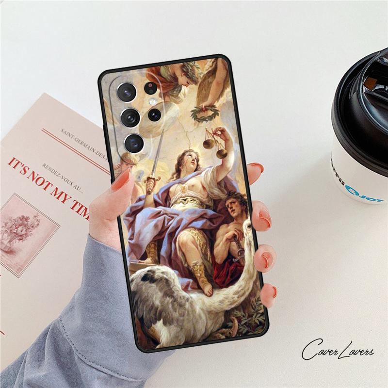 Renaissance Art Painting Phone Case For Samsung Galaxy S24 S25 S23 S22 Ultra Note 10 20 Plus S20 S21 FE Cover