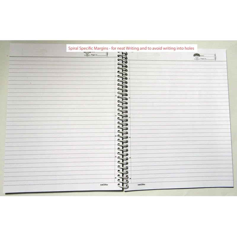 Amblitz Spiral Notebook (A4, 300 Pages) Single Line Ruled - Pack Of 2