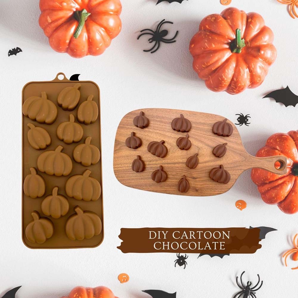 Halloween Ghost Pumpkin Silicone Mould Candy Wax Melt Ice Jelly Chocolate Mold