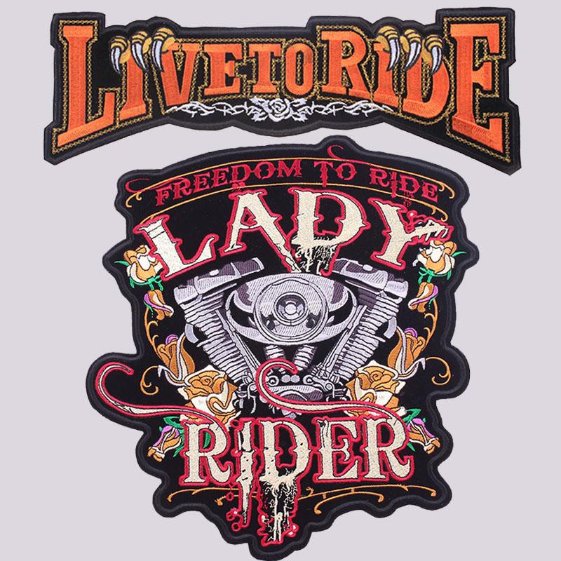 

Патч Мотоциклетний Байкерський Череп Великий Термоперенос Вінілові Патчі Наклейка для Одягу Куртки DIY Аплікації Прання Патчі