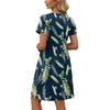 Dresses For Women Short Sleeve O Neck Casual Dresses Waist Maternity Dress With Pockets
