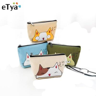 Cat Print Χαριτωμένα μικρά πορτοφόλια νομισμάτων Γυναικεία πορτοφόλια Μίνι θήκη για κάρτες Animal Τσάντα με χρήματα Τσάντες για κορίτσια Γυναικεία τσάντα Παιδικά Παιδιά
