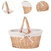 Hand Woven Storage Basket with Handle for Kitchen And Camping
