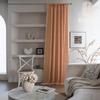 Bu Baba Orange Plaid Tassel Curtains - Semi-Shading, Decorative for Living Room, Bedroom, Kitchen, Balcony
