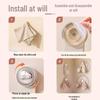 Rotating Pot Lid & Cutting Board Holder - Punch-Free, Wall-Mounted Kitchen Storage with Suction Cup