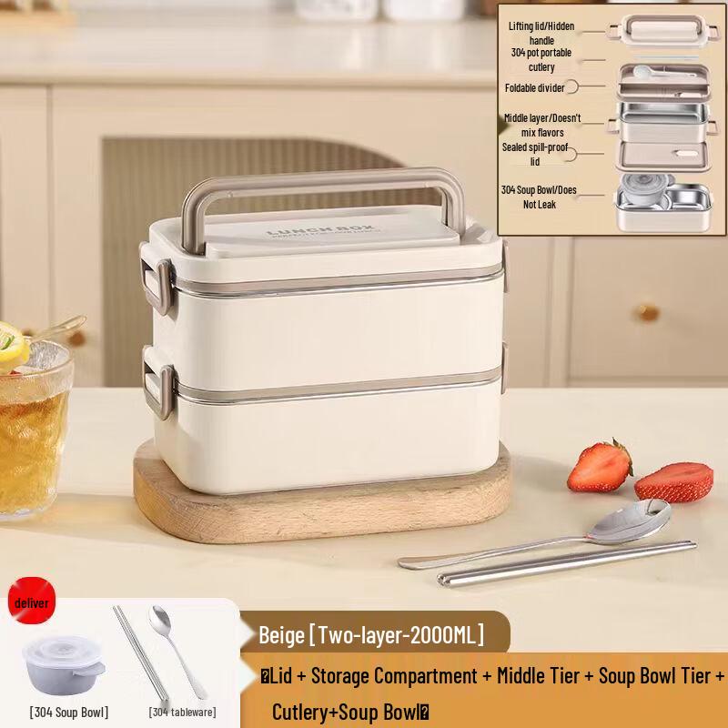 RuHan Divided Insulated Lunch Box
