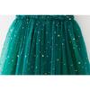 New Christmas Dress Stars Moon Strapless Dress Princess Mesh Shaggy Dress Children's Halter Dress Holiday Dress
