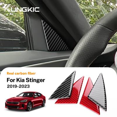 Carbon Fiber Style Interior Sticker for Kia Stinger 2019 2020 2021 2022 2023 LHD RHD Interior Panel