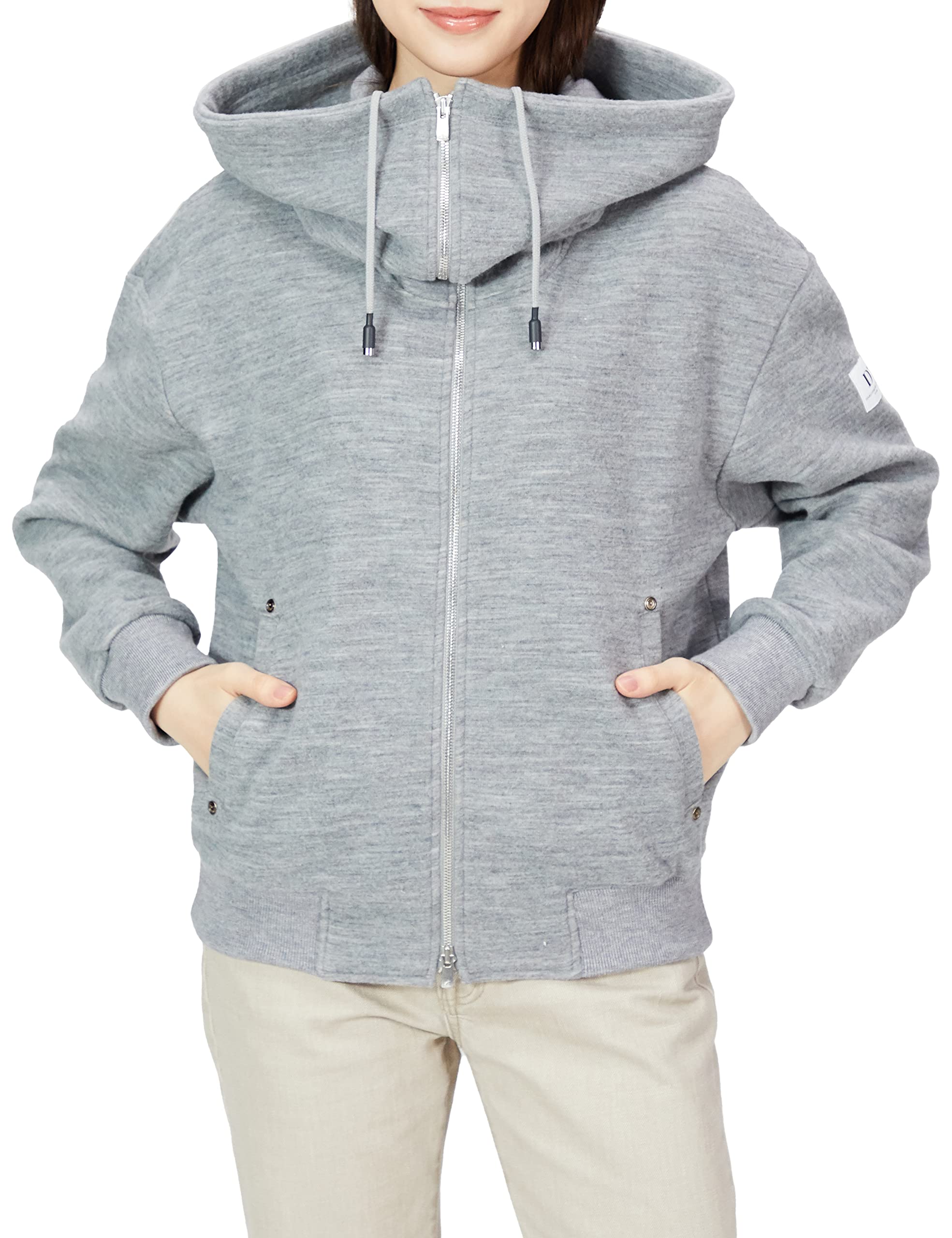 

Double Standard Clothing Кардиган из картонажной вязки с большим воротником серый размер 36 0208-110-214 женский