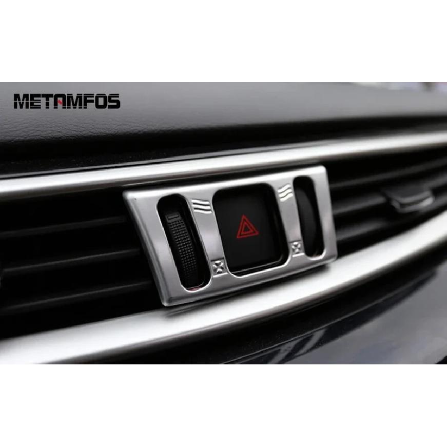 For Nissan Murano 2015- 2024 Matte Center Console Emergency Warning Light Lamp Switch Cover Trim Interior Accessories