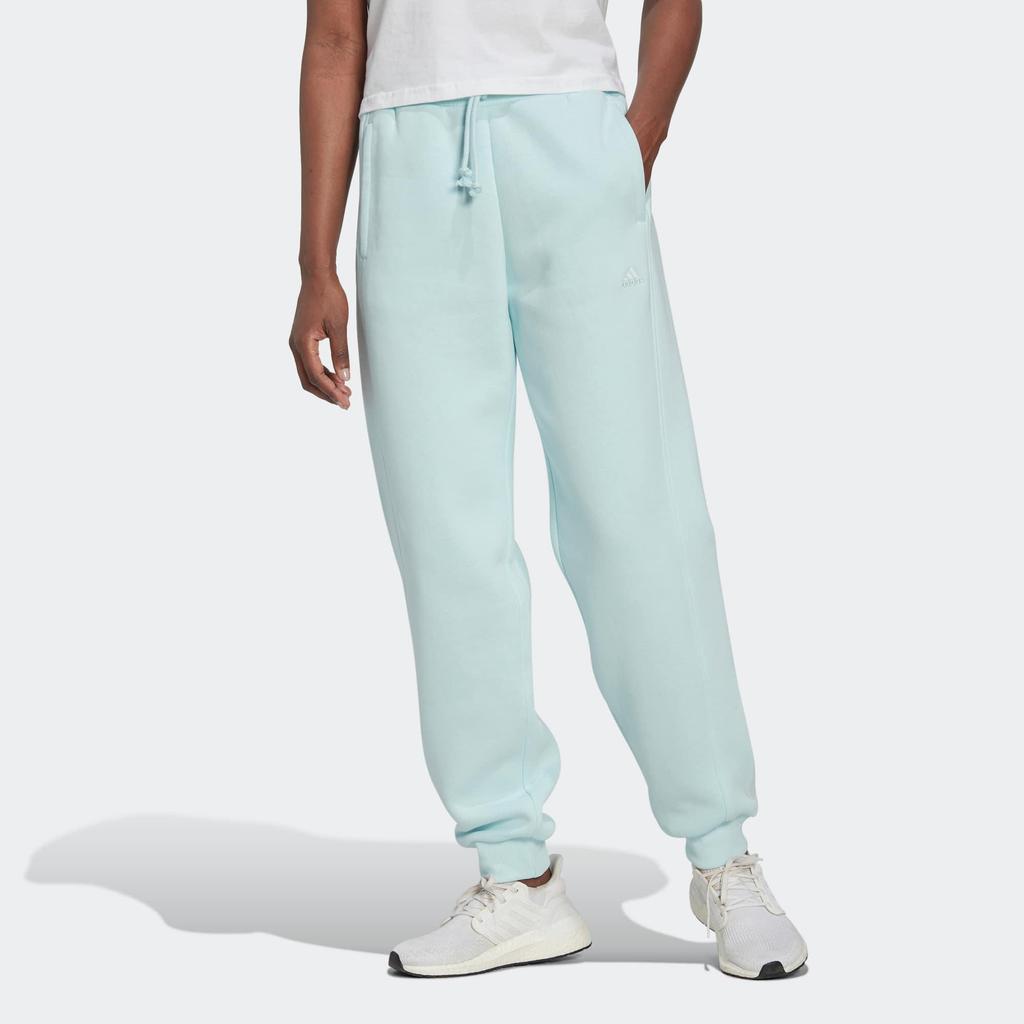 adidas All Season Pants With Embroidered Logo And Drawstring Cuffs Women Bottoms Light-Blue HN4233