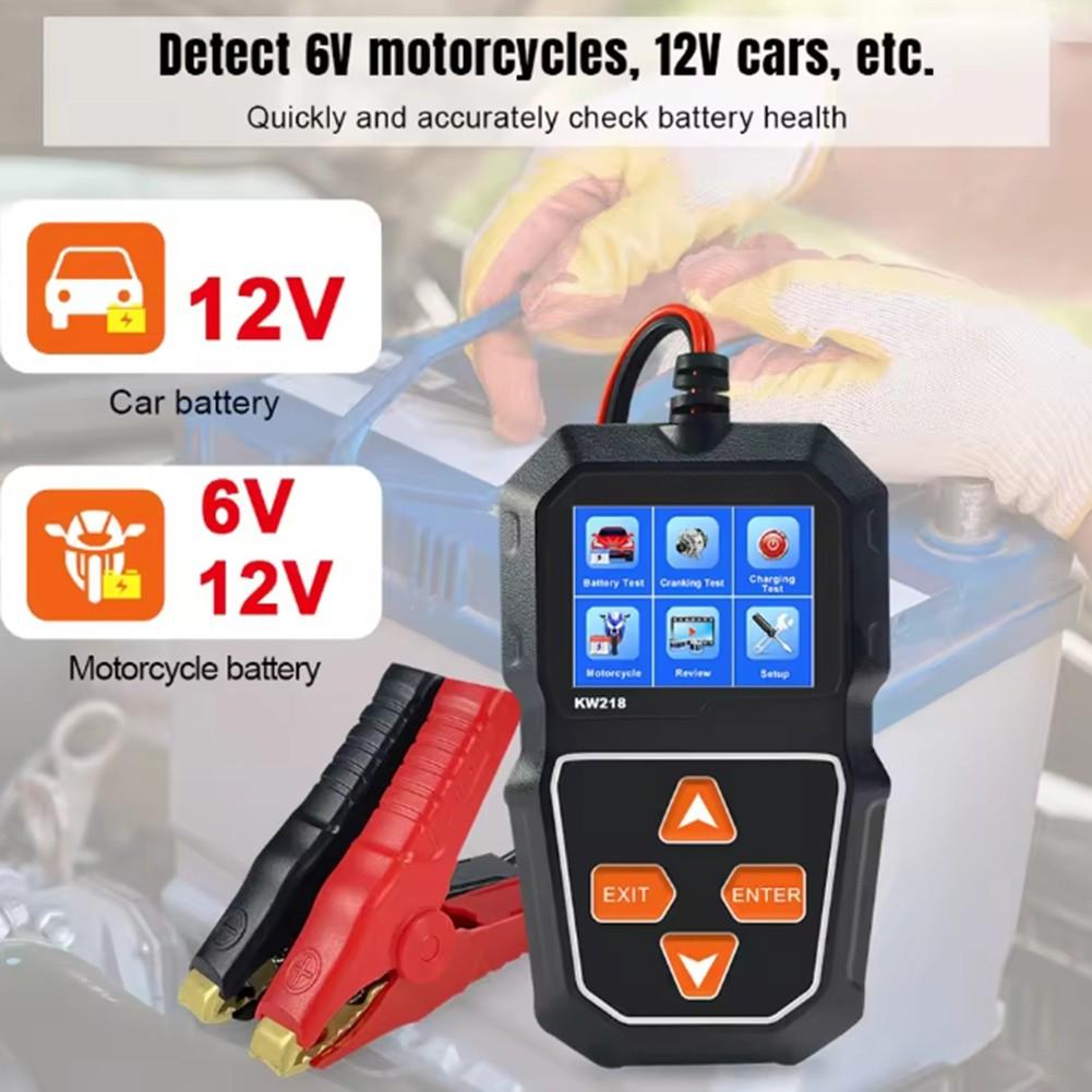 6V 12V Car Battery Tester KW218 with Intelligent Chip for Fast Testing