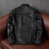 First Layer Cowhide Leather Jacket Men's Medium and Long Large Size Locomotive Autumn and Winter Jacket