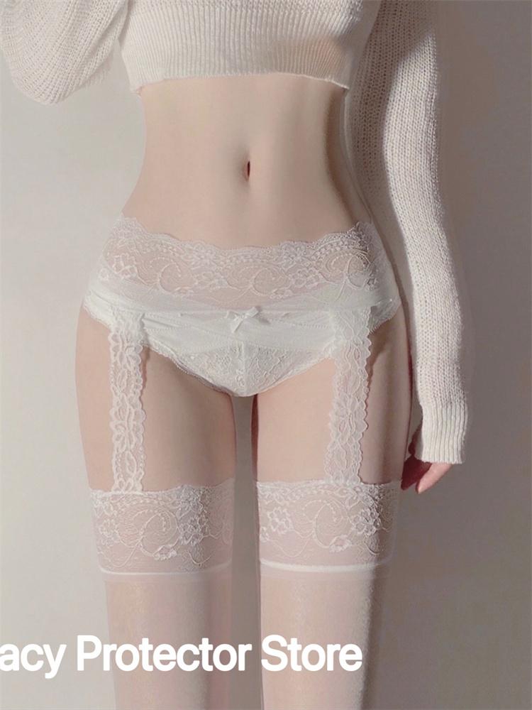 Hot Sexy Pantyhose For Women Sex Lingerie Transparent Pure Solid Lolita Accessories Erotic Bodystockings Plus Elastic Crotchless