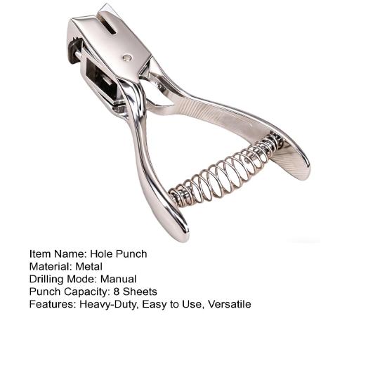 Heavy Duty Hole Punch Badge Punch for Paper Cardboard And Art Supplies Portable Handheld Office Hole Punch with Easy Operation