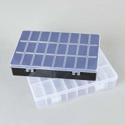 Praktische 24 Grids Fach Kunststoff Lagerung Box Schmuck Ohrring Perle Schraube Halter Fall Display Organizer Container