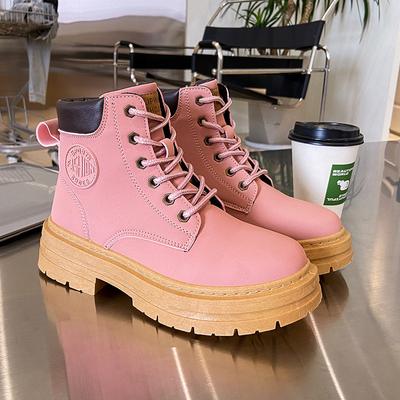 Thick Bottom Worker Boots Women's New Autumn Lightweight Bumblebee Can't Kick Ankle Boots