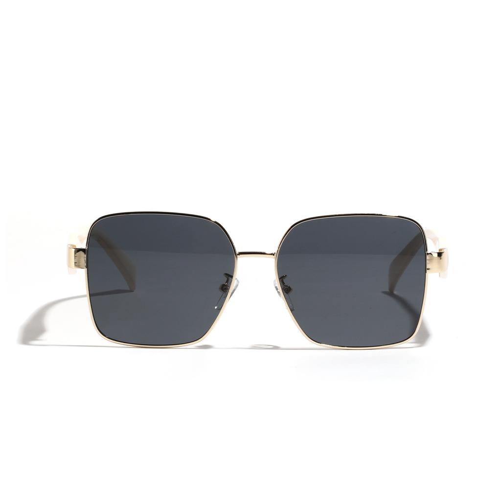 Glasses 9333 Large Frame Metal Square Sunglasses Men'S Rhombus Feet Versatile Sunglasses Women