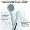 Waterproof Silicone Facial Cleanser Ultrasonic Heated Facial Brush Face Scrubber  Household Use
