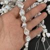 1String, Irregular Pearls, 12×16-13×18mm, White Natural Freshwater Pearl Beads for Jewelry Making DIY Supplies, Women's Craft Gifts 36cm