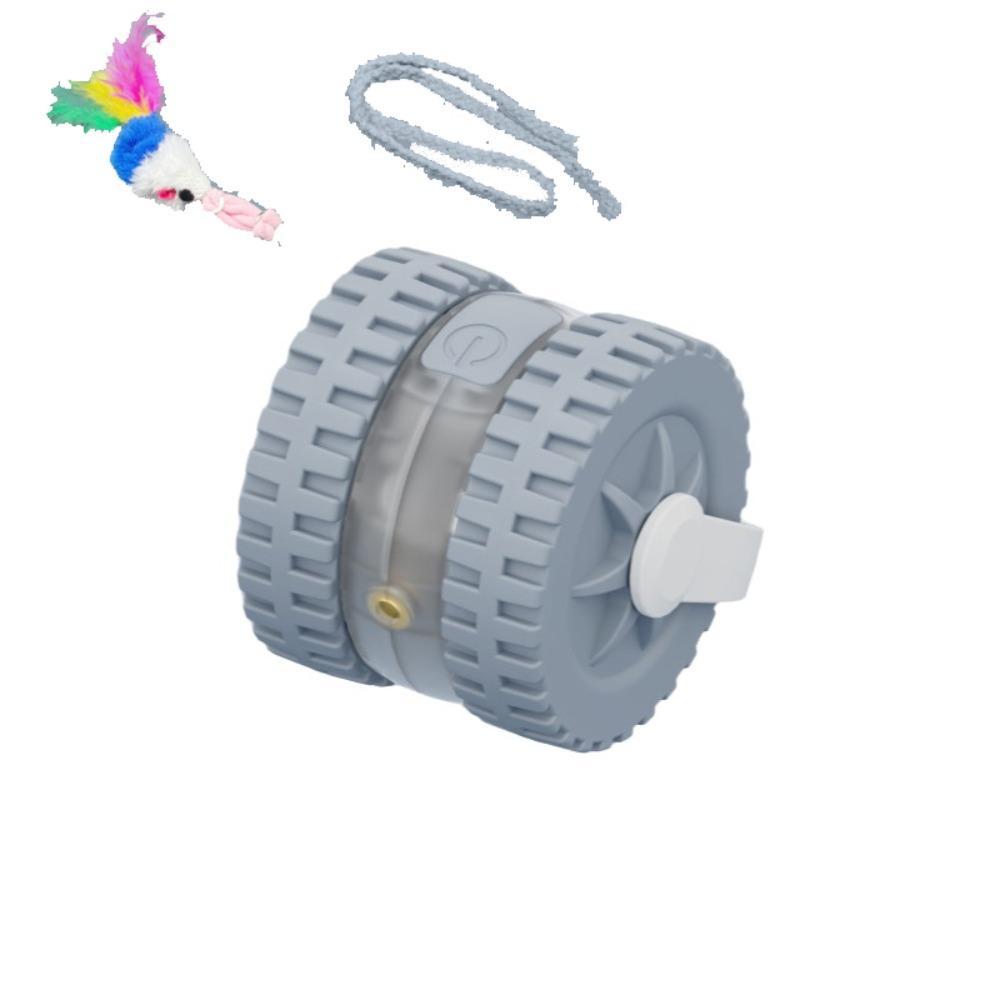 With Mouse Tail Automatic Cat Ball Toy Silent Rolling Interactive Cat Teaser Ball  Indoor Cat синий
