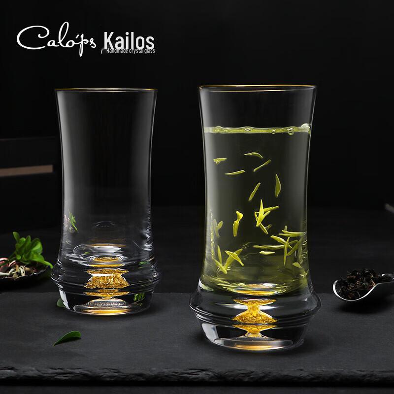 

CALOPS Bamboo Knot Glass Green Tea Cup Set