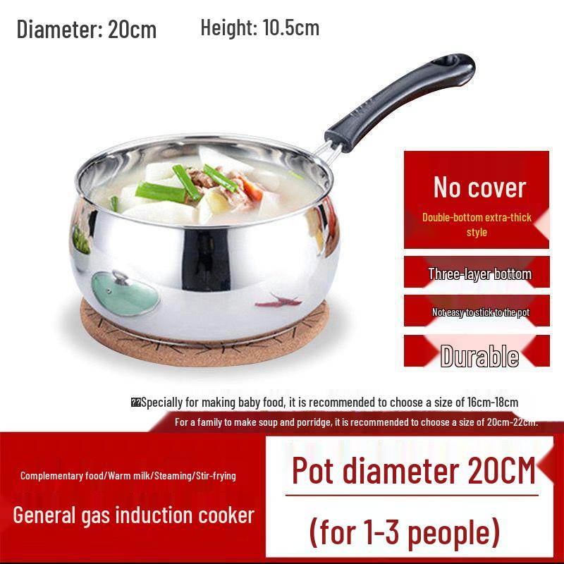 316 Extra Thick Stainless Steel Non-Stick Infant Milk and Food Saucepan