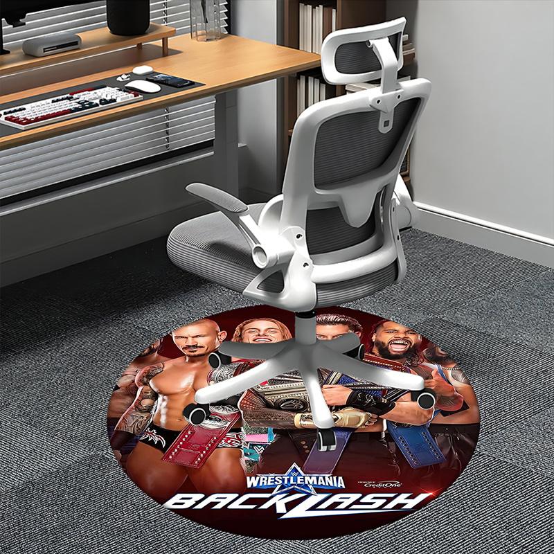 

WWE Backlash,Wrestlemania Chair mat Round Rug Office carpet, Machine Washable, Non slip, Suitable for Living Rooms, Bedrooms 80cm
