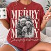 Personalisiertes Frohe Weihnachten Vintage Familienfoto Comfort Colors Shirt, Individuelles Gruppen-Weihnachtsshirt, Passendes Weihnachten 2026 T-Shirt