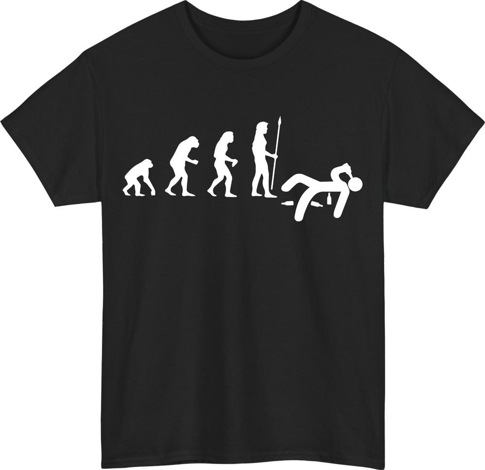 Funny Evolution TShirt Evolution Of Unisex Monkey To Beer Drinker Joke Tee Gift