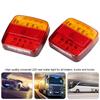 2Pcs 12V 20LED Double Colors Rear Lights for Trailer Truck(red Yellow Lamp Cover)