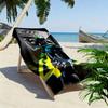 46 Motor Print Strandtuch, Großes Weiches Schnelltrocknendes Handtuch für Strand Camping Schwimmen